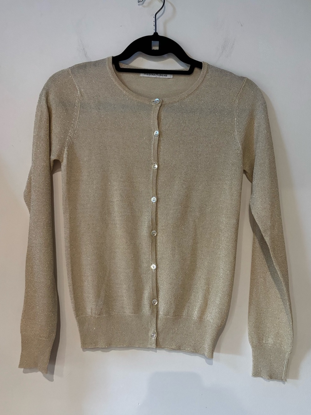 Regina Rubens Metallic Sweater Cardigan